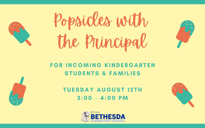 Get ready for kindergarten! Join us on Tuesday, August 12th, from 3:00–4:00 PM for a special welcome event for incoming students and families.