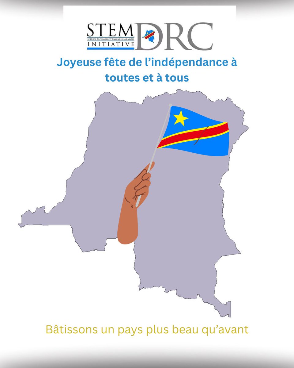 stemdrc's tweet image. L’équipe de STEM DRC vous souhaite une bonne fête nationale.