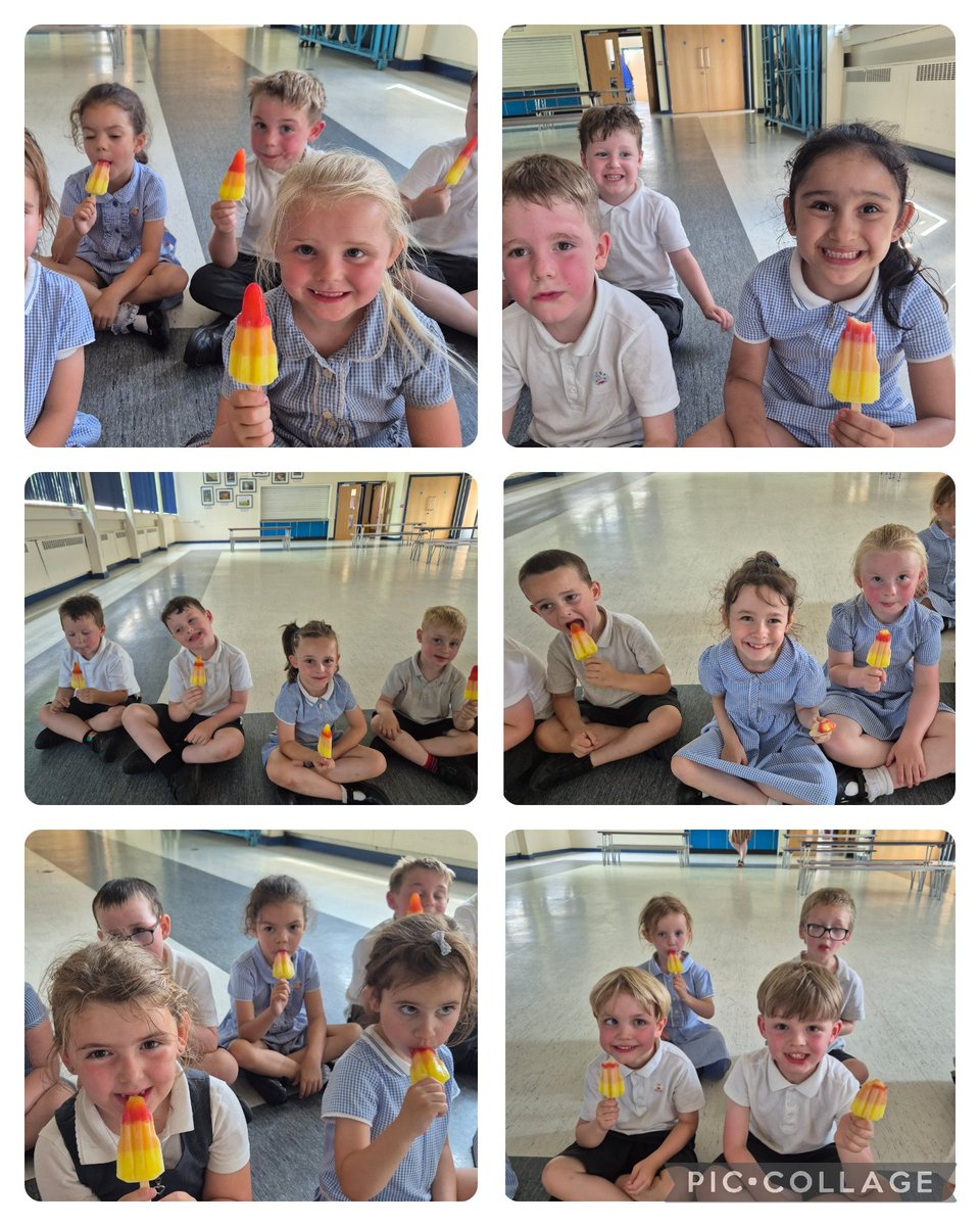 Reception enjoyed ice lollies to cool down in this heat 🌞
<a href="/GrangeMissA/">GrangeMissA</a> 
<a href="/GrangeMrsMcG/">Mrs McGilloway</a>