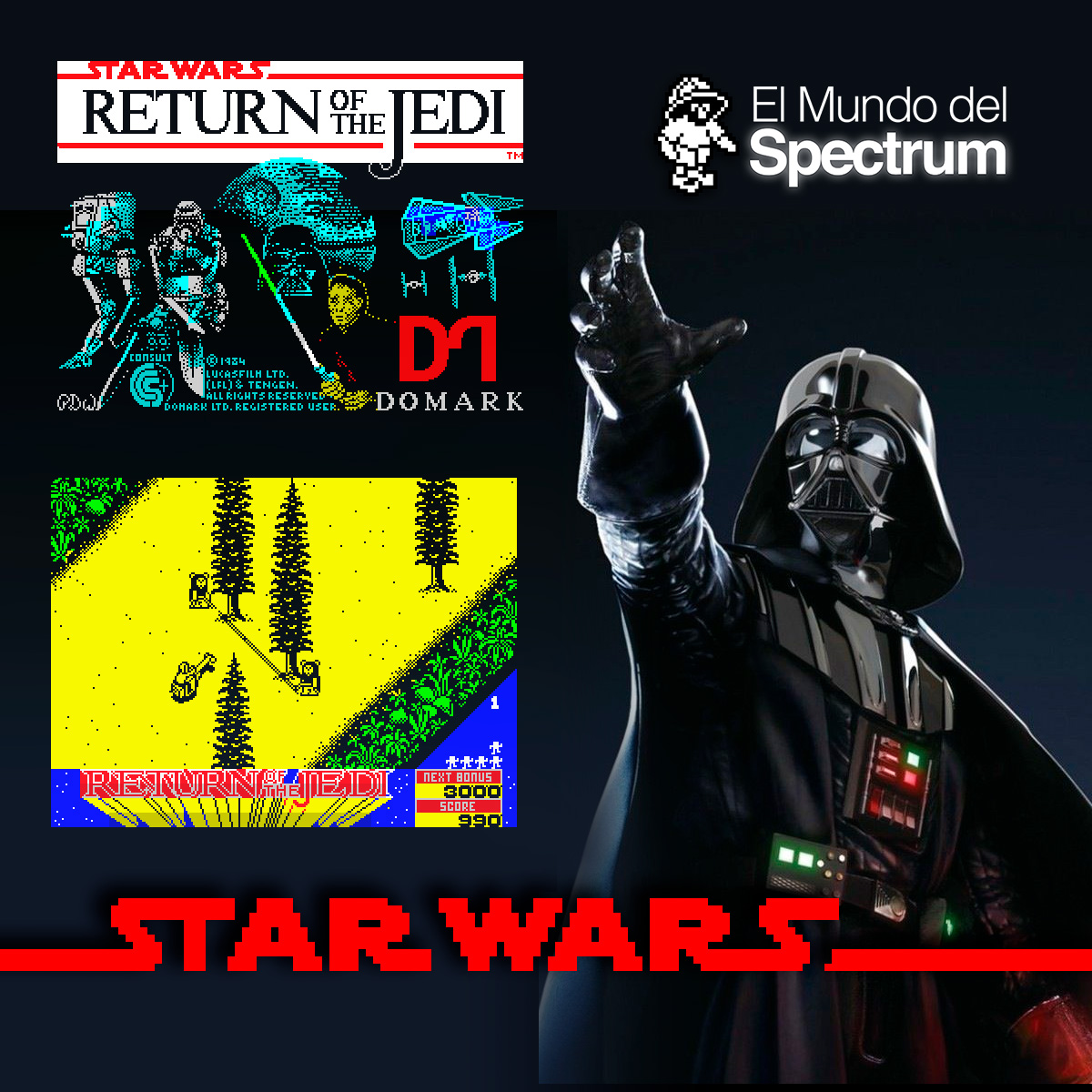 La tercera película de la saga STAR WARS también tuvo juego en el Spectrum. “Return of the Jedi” de Domark (1989) analizado al detalle en El Mundo del Spectrum: 👉 elmundodelspectrum.com/return-of-the-…
#StarWars #RetroGaming #ZXSpectrum