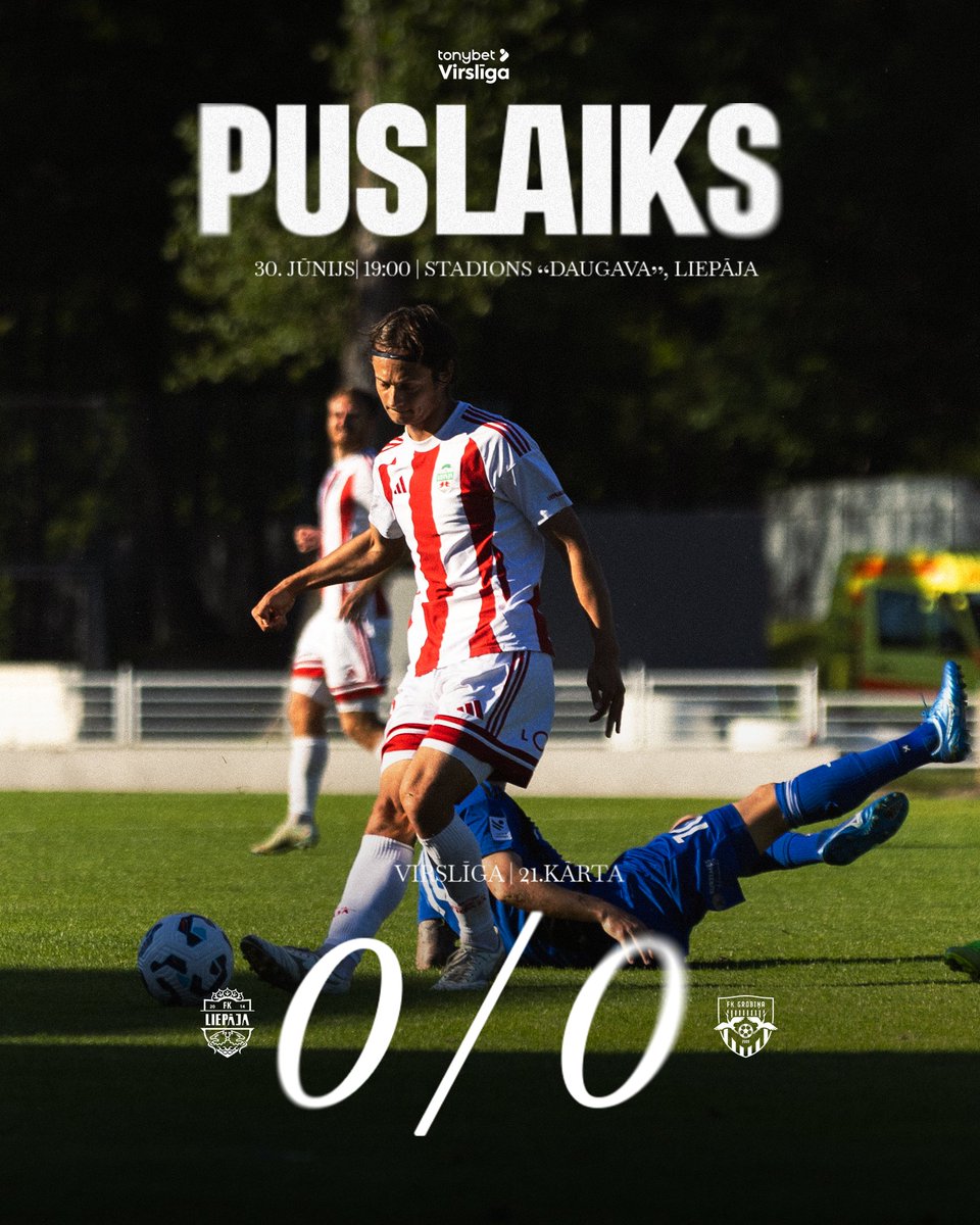 Pēc nospēlētām 45 minūtēm