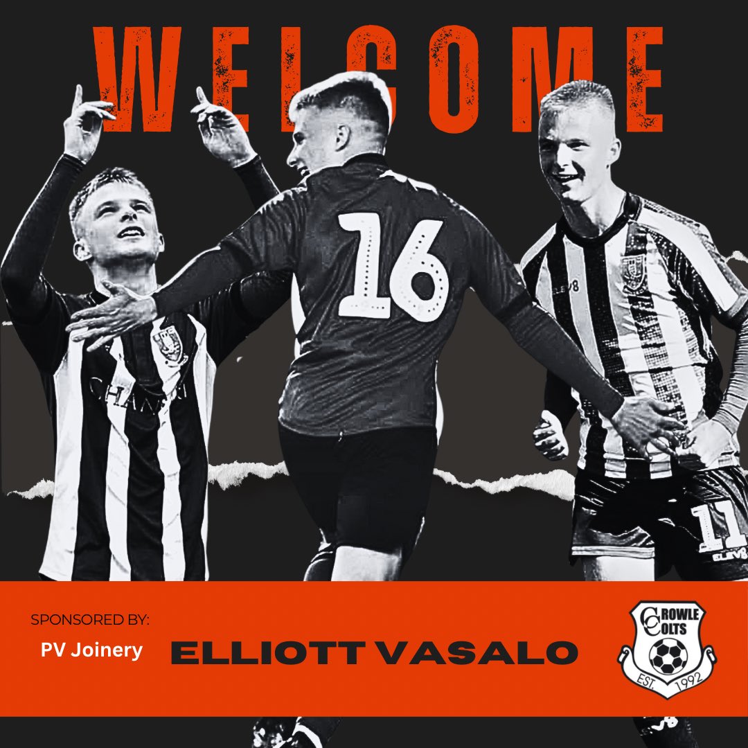 ✍️ Colts Welcome Elliott Vasalo 🔴⚪️⚫️

We’re delighted to announce the signing of exciting winger Elliott Vasalo!

More information can be found here 👉 facebook.com/share/1AxHRTbq…
