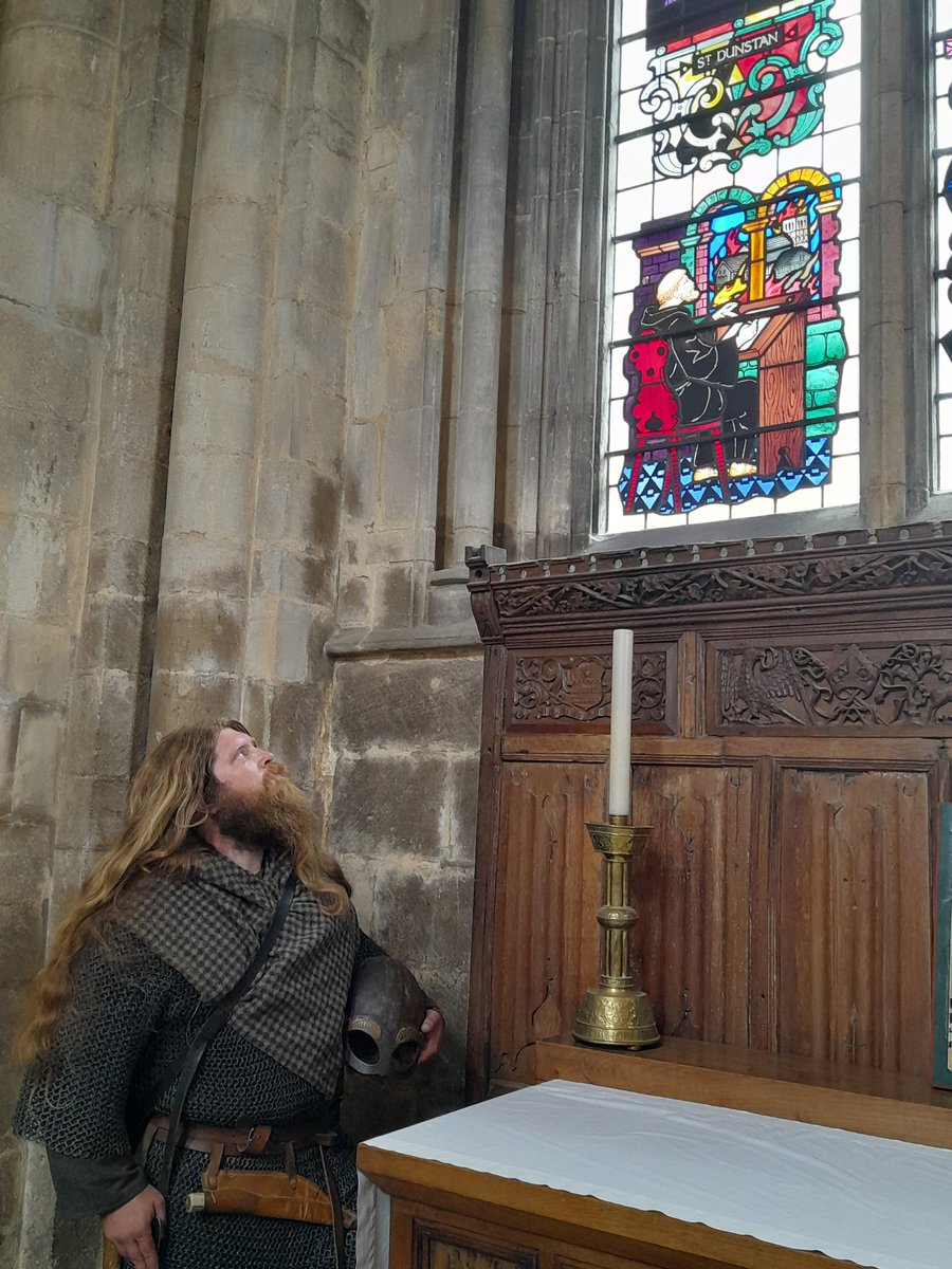Hereward the Wake (@wakehereward) on Twitter photo #Hereward (Rory G) looking up at the window of Hugh Candidus at the Feast of St. Peter <a href="/pborocathedral/">Peterborough Cathedral</a> on Sunday.
Hugh's 12thC Chronicle describes Hereward's brutal attack on #Peterborough in 1070.
Our quest is to get Hereward's excommunication absolved by the Church. #Hereward (Rory G) looking up at the window of Hugh Candidus at the Feast of St. Peter <a href="/pborocathedral/">Peterborough Cathedral</a> on Sunday.
Hugh's 12thC Chronicle describes Hereward's brutal attack on #Peterborough in 1070.
Our quest is to get Hereward's excommunication absolved by the Church.