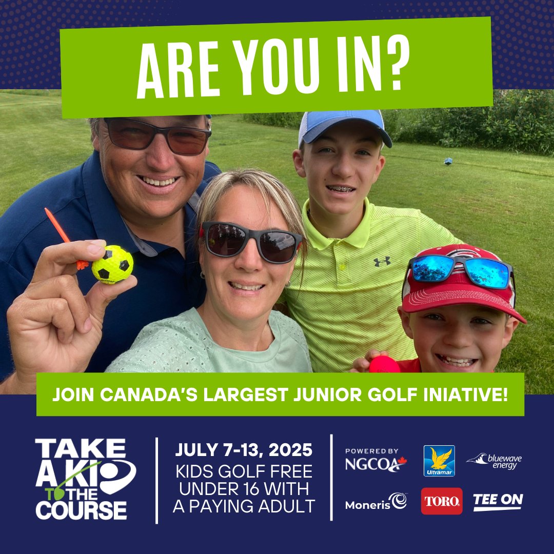 Only 1 week to go! ⛳👨‍👩‍👧‍👦 There’s still time to register your facility for Canada’s largest junior golf initiative — Take A Kid To The Course!

Click here to learn more:  ngcoa.ca/marketing/take…