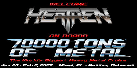 Please give A Hero's Welcome to <a href="/HEATHENMETAL/">HEATHEN</a>, joining us onboard for #70000TONS OF METAL 2026, The Original, The World's Biggest Heavy #MetalCruise!

Can you “H”ear what awaits in the shadows?