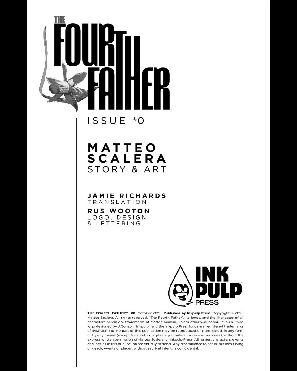 ScaleraMatteo's tweet image. Introducing THE FOURTH FATHER, my creator-owned book.
You can get a physical copy of issue #0 FOR FREE if you pledge at any level on INKPULP: CYAN, @inkpulp brand new sketchbook on @kickstarter.
Be quick though, the campaign ends in 19 HOURS!!!
kickstarter.com/projects/inkpu…
