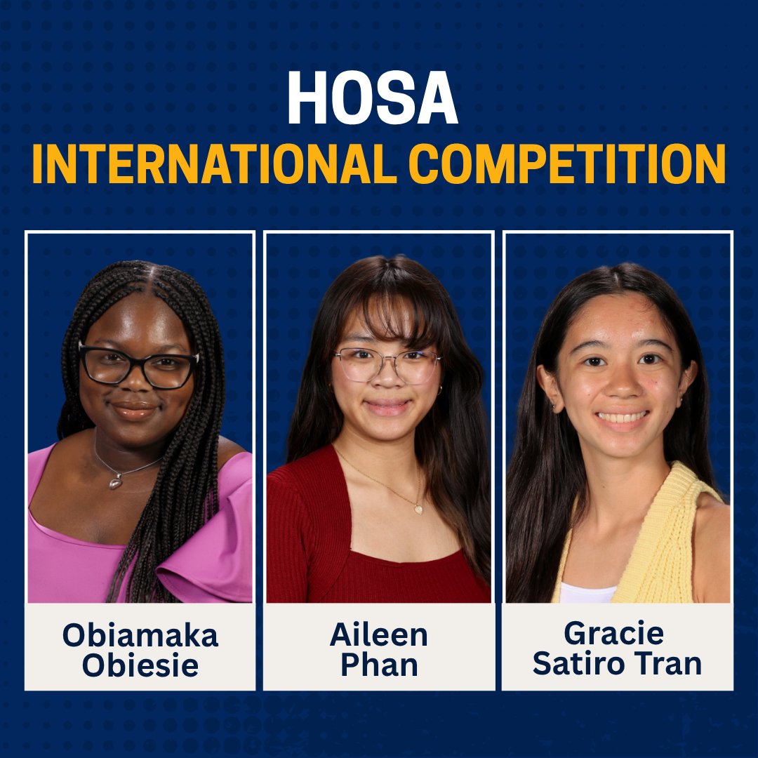 NKCSchools's tweet image. Four @SHSFalcons took on the world at the HOSA International Conference in Nashville!
🎉 Sloane Burke made school history, placing 3rd in the world in Clinical Nursing!
👏 Huge congrats to Sloane, Obiamaka, Aileen & Gracie for repping Staley + NKC Schools with pride!