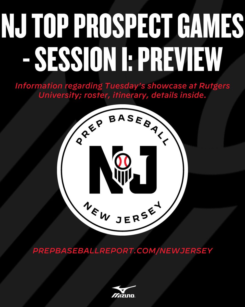 Prep Baseball New Jersey (@prepbaseballnj) on Twitter photo ๐๐๐ฝ ๐๐๐ ๐๐๐๐ ๐๐๐๐ก ๐บ๐๐๐๐ - ๐๐๐ ๐ ๐๐๐ ๐ผ: ๐๐๐๐ฃ๐๐๐ค ๐๐ก๐๐๐ฆ๐
+ Previewing tomorrow's NJ Top Prospect Games - Session I at Rutgers University in Piscataway, NJ. Check-in times, roster preview, and more, found within. ๐
๐: loom.ly/l5luGaw ๐๐๐ฝ ๐๐๐ ๐๐๐๐ ๐๐๐๐ก ๐บ๐๐๐๐ - ๐๐๐ ๐ ๐๐๐ ๐ผ: ๐๐๐๐ฃ๐๐๐ค ๐๐ก๐๐๐ฆ๐
+ Previewing tomorrow's NJ Top Prospect Games - Session I at Rutgers University in Piscataway, NJ. Check-in times, roster preview, and more, found within. ๐
๐: loom.ly/l5luGaw
