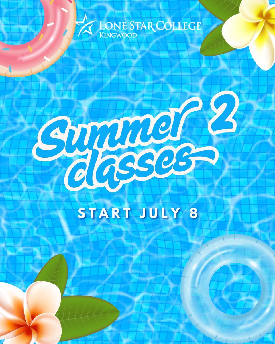 LSC_Kingwood's tweet image. Next week Summer 2 classes begin! July 10 through August 17. And on August 25 the Fall 2025 semester begins! 

#lsc #lsckingwood #summerclasses