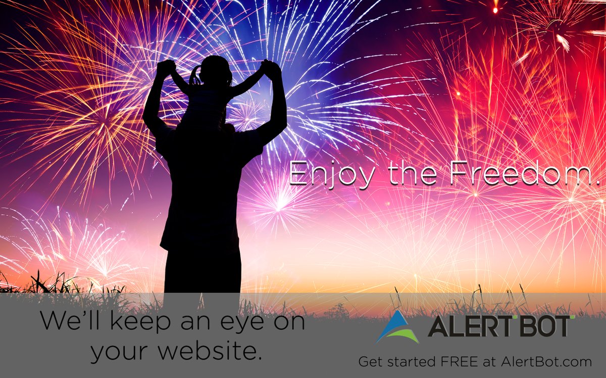 AlertBot's tweet image. Enjoy the freedom.🎇
We&apos;ll keep an eye on your website.

Enjoy the freeing feeling of knowing your website is covered by AlertBot! Try us totally FREE today!
AlertBot.com

#freedom #4thofjuly #fireworks #webperf #websiteperformance