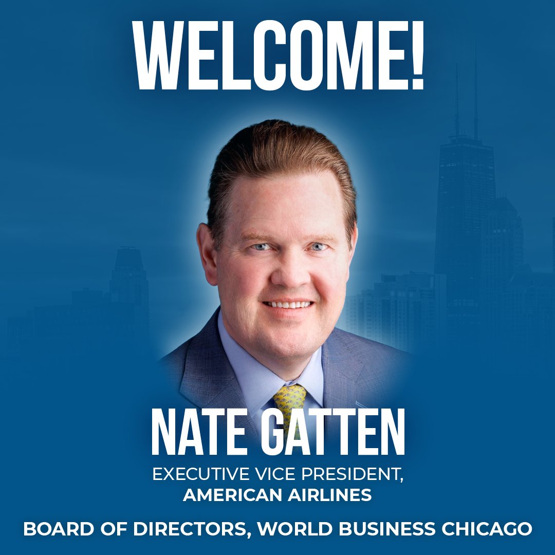 World Business Chicago (@worldbizchicago) on Twitter photo Please join us in welcoming Nate Gatten, EVP at <a href="/AmericanAir/">americanair</a>, to the World Business Chicago Board of Directors!
Read Nate's bio in Crain's Chicago Business' People on The Move: chicagobusiness.com/people-on-the-… Please join us in welcoming Nate Gatten, EVP at <a href="/AmericanAir/">americanair</a>, to the World Business Chicago Board of Directors!
Read Nate's bio in Crain's Chicago Business' People on The Move: chicagobusiness.com/people-on-the-…