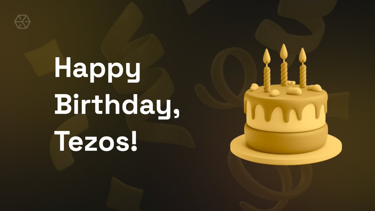 Happy Birthday to the <a href="/tezos/">Tezos</a> blockchain!

Today marks 7 years since the Genesis block — 7 years of continuous upgrades, innovation, and community-led growth.

Here’s to many more! 🎉