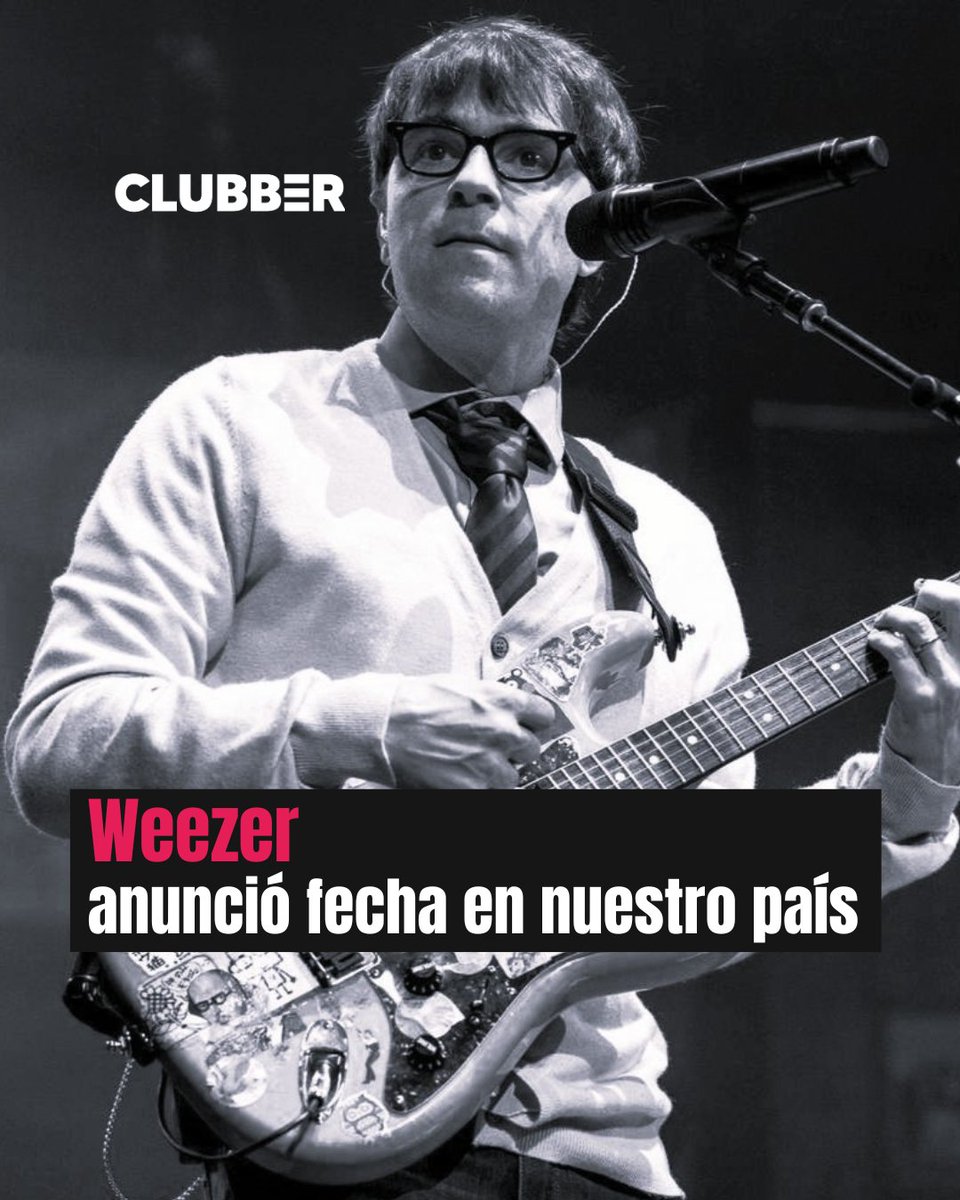clubberfm_ar's tweet image. ✖️ Weezer anunció fecha en nuestro país

Nota completa en clubberfm.ar 

#Clubberfm #weezer #bluealbum #voyagetotheblueplanettour #movistararena #gira #argentina