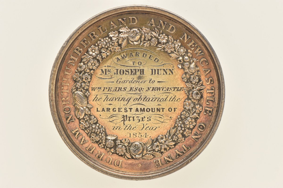 robertneuk's tweet image. Local interest, at auction a silver medal of the Botanical & Horticultural Society awarded to "Mr Joseph Dunn, gardener to Wm Pears Esq: Newcastle, he having obtained the largest amount of prizes in the year 1854".
Images: Richard Winterton Auctioneers