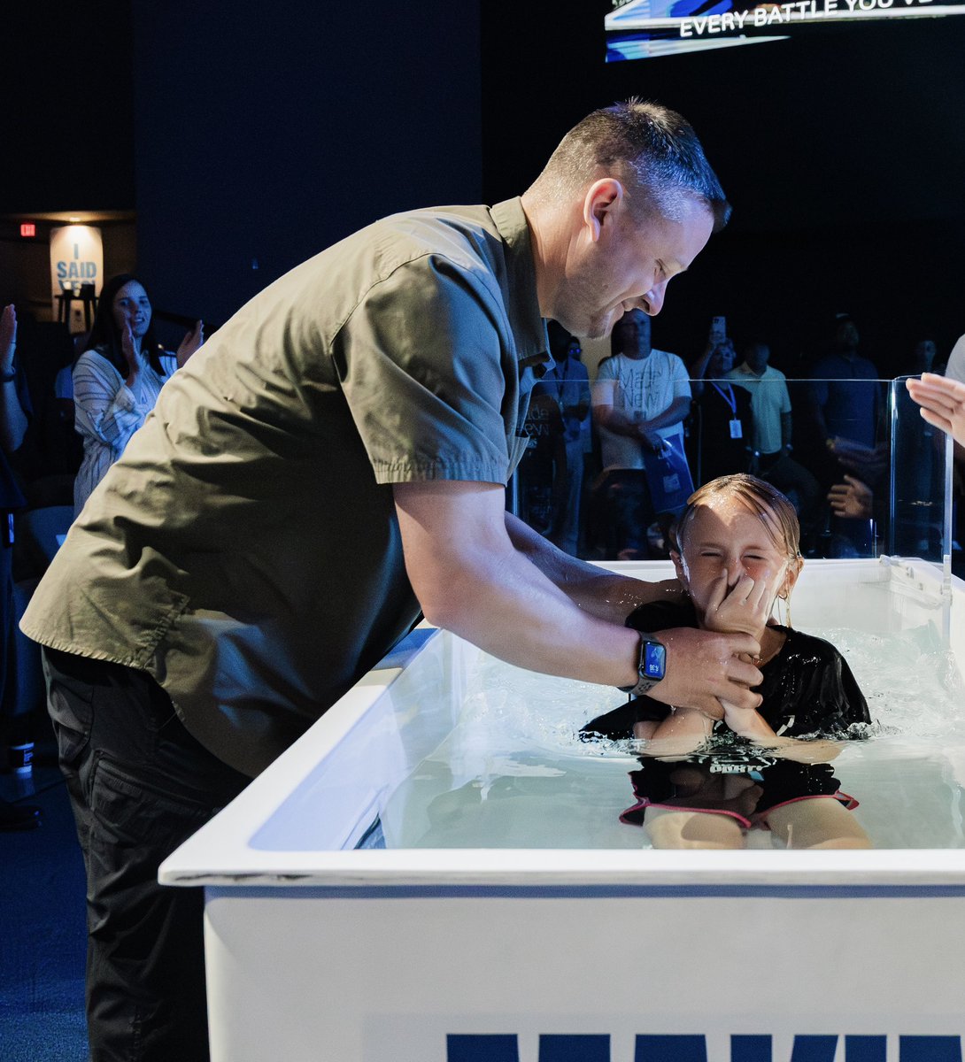_chasebishop's tweet image. So proud of my girl Emi! I’ve been blessed to baptize all 3 of my kids now. God is good!