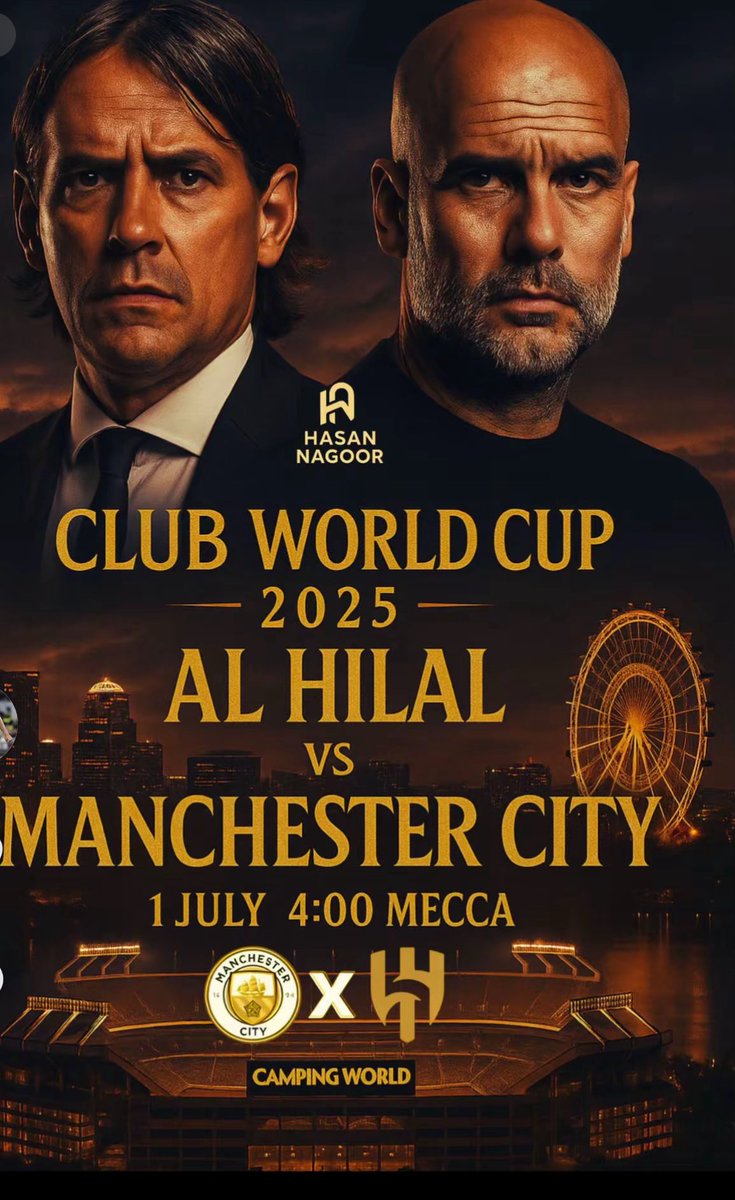 #الهلال_مانشستر_سيتي 

مهما كانت النتيجة ألا يكفيك أنك وصلت مرحلة تحلل فريقك لمواجهة ريال مدريد ومانشستر سيتي في مباريات مصيريه ومهمة في بطولة هي أعلى سقف في البطولات 

مايكفيك فخراً أن يقول مشجعي الفرق الأخرى لك وش بتسوون قدام ريال مدريد ؟ وبعد مباراة الريال يدورون أعذار للتقليل