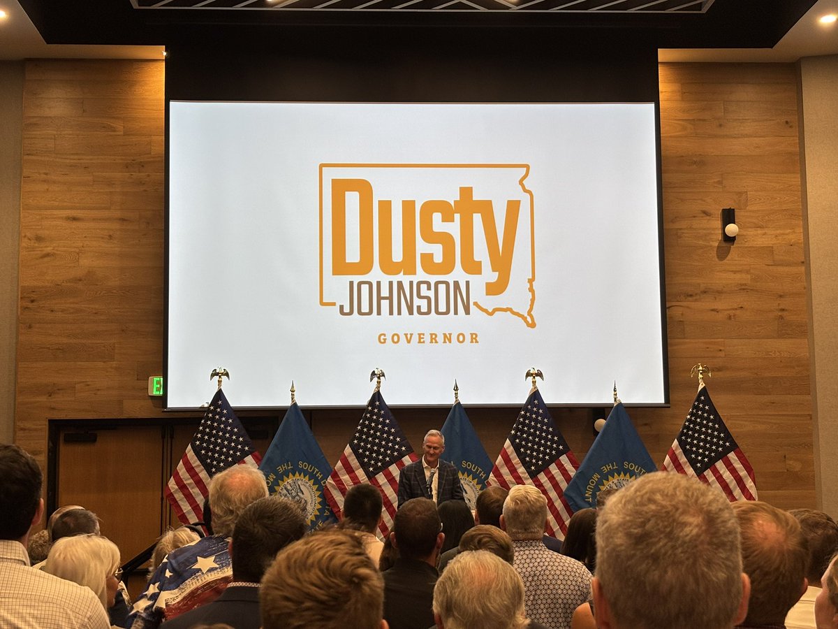 Dan Santella (@kelodans) on Twitter photo As <a href="/DustyJohnson/">Dusty Johnson</a> announces his gubernatorial candidacy, former South Dakota Gov. Dennis Daugaard appears in support. Johnson was Daugaard's chief of staff As <a href="/DustyJohnson/">Dusty Johnson</a> announces his gubernatorial candidacy, former South Dakota Gov. Dennis Daugaard appears in support. Johnson was Daugaard's chief of staff