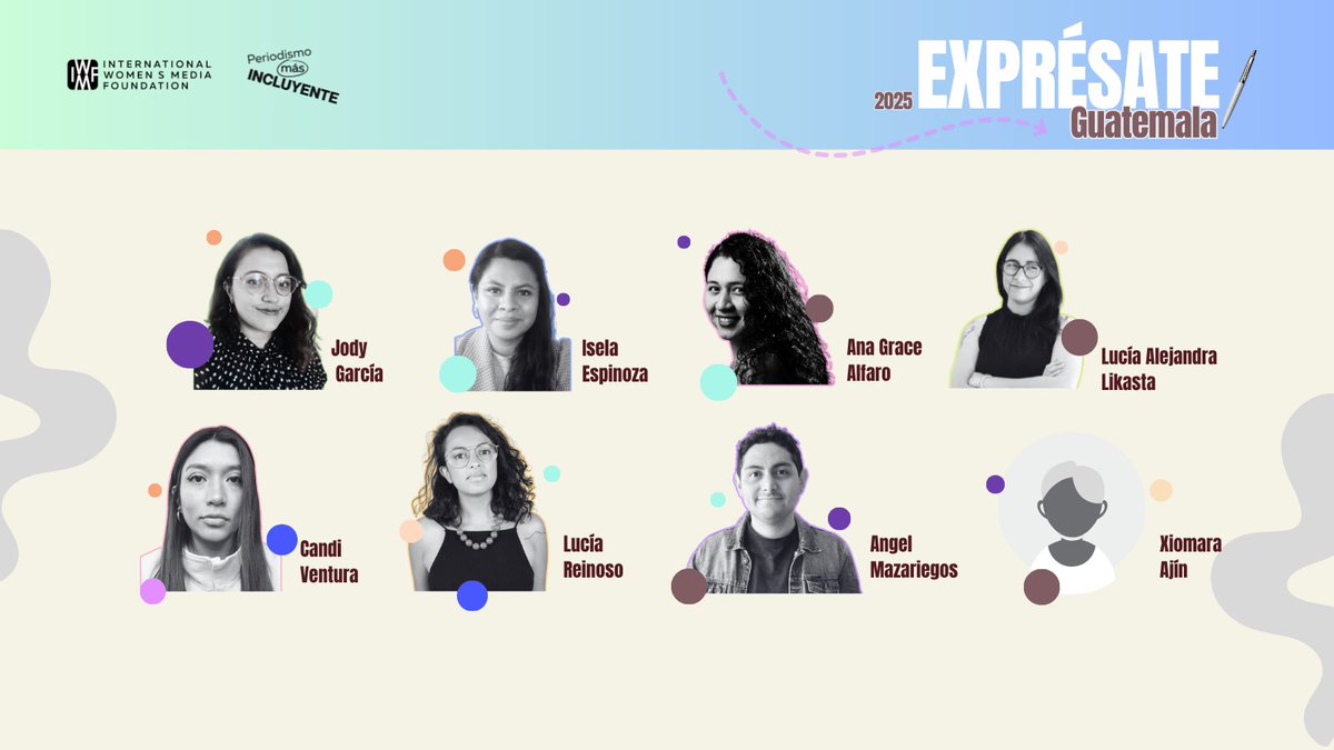 IWMF_es's tweet image. 👏 ¡Más voces se suman a ¡Exprésate! de @IWMF!
Lxs fellows 2025 de #Guatemala ya son parte de #PeriodismoMásIncluyente.
Nos emociona acompañar sus historias que narran con enfoque de género y respeto por la diversidad.
#HistoriasConOrgullo 🌈