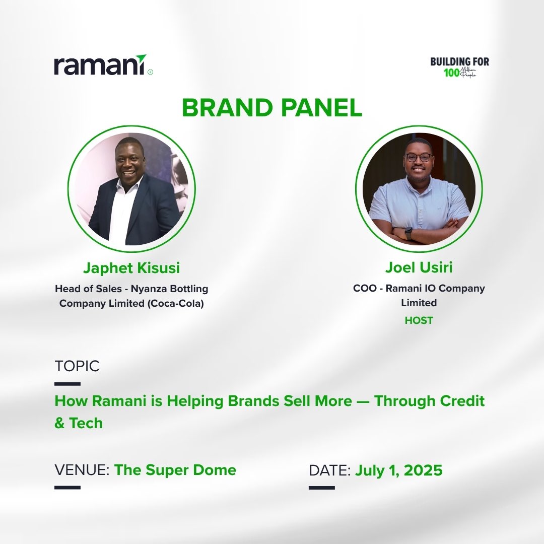 Are Credit &amp; Tech the secret ingredients?👀 Tune into our brand panel to find out how Ramani is helping brands sell more!💰

#ZamaMpyaZaBiashara
#productlaunchday 
#BuildingFor100M_People
#RamaniFinance
#Ramani.io 
#daressalaam 
#tanzania