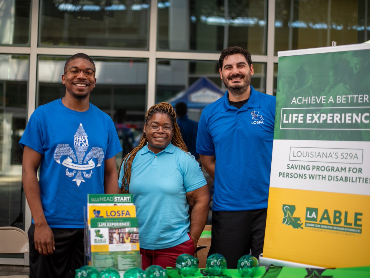 LOSFA was proud to support the Special Olympics Louisiana Summer Games at Southeastern.

Team members Nickolas Shewell and Daniel Loving shared information about LA ABLE accounts, while student volunteer Shandrell Clark brought encouragement and enthusiasm throughout the day.