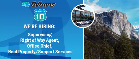 How would you like to help rebuild California? Hard work, important work, great benefits. Apply now to join the #CaltransDistrict10 family. The deadline to apply is July 21, 2025.  Here are the details: calcareers.ca.gov/CalHrPublic/Jo…. #RightofWay #RealProperty #RebuildingCalifornia
