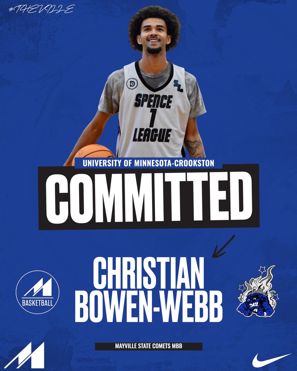 MSUCometsMBB's tweet image. Comet Nation, welcome transfer Christian Bowen-Webb from UM-Crookston and his hometown of Atchison, KS! Ⓜ️💫☄️🔵⚪️
#CometFamily | #CometBall | #TheVille