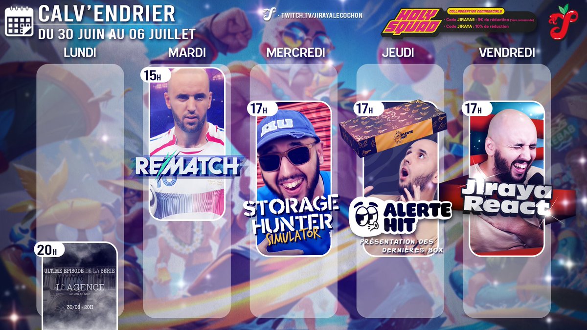 La prooooog' de cette semaine CANICULAIRE 🔥🥵
Jeudi ça envoit la dernière vague Alerte Hit pour ceux qui ont commandé en mars, ça va découvrir ça en légende sur la chaine 🫡
ET FUCK L'ÉTÉ