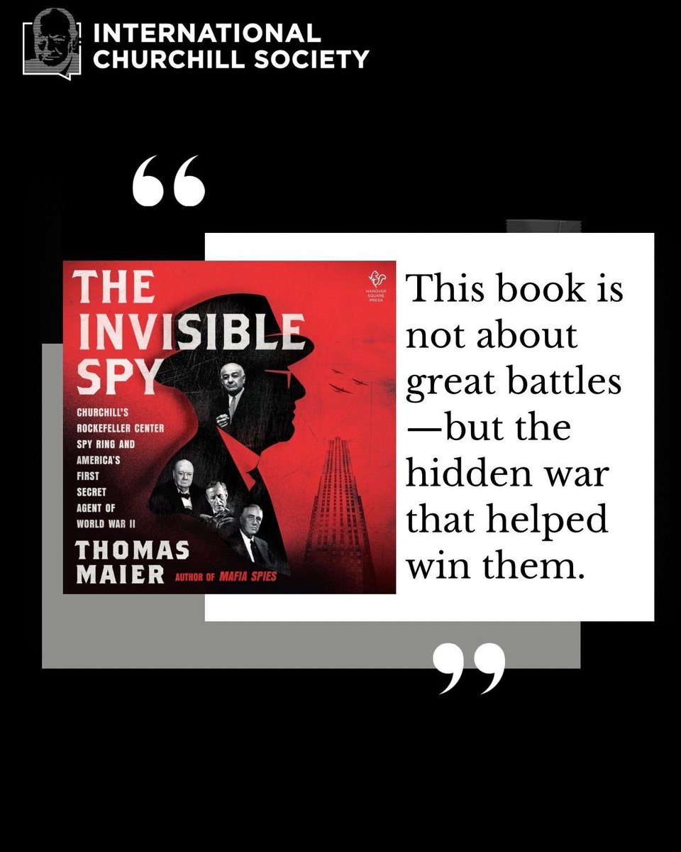 ChurchillCentre's tweet image. The Invisible Spy by Thomas Maier tells the true story of America’s first WWII agent, Ernest Cuneo—and the hidden ops run from Rockefeller Center that helped shape Allied victory.
Read more: bit.ly/3FiBQPa
#WWII #Churchill #Espionage #TheInvisibleSpy #ThomasMaier