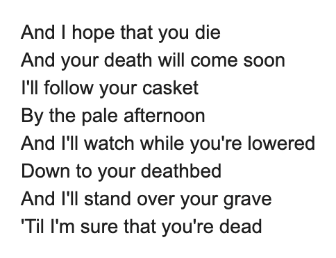 Could the police look at Bob Dylan's lyrics too, please?