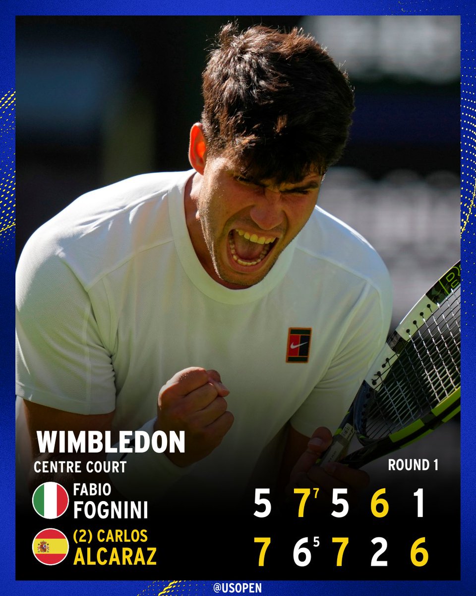 usopen's tweet photo. A ROUND ONE, FIVE SET THRILLER. 😱 https://t.co/tV1muLHFOI