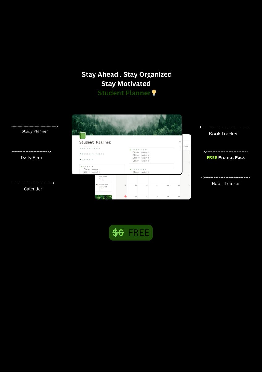 Buy Notion | Student Planner on <a href="/gumroad/">Gumroad</a> 
Now with a 💥 FREE Prompt Pack included.
🎁 FREE Prompt Vault with AI study prompts
 vikzo.gumroad.com/l/StudentPlann…