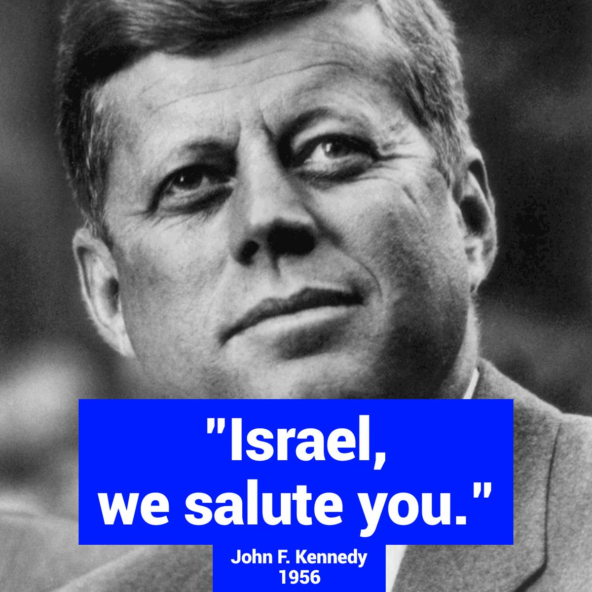 In 1956, JFK gave a speech at the Yankee Stadium in New York to celebrate the 8 year anniversary of the State of Israel.

The speech was full of praise and ended with the words:

"Shalom" – peace! Peace be with you, now and forever.