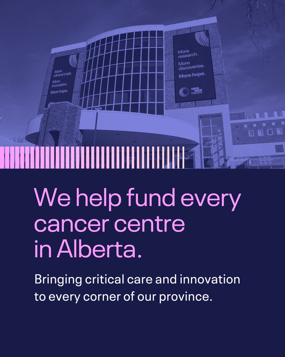Swipe to shine light on who we are and what we do!✨➡️

At the Alberta Cancer Foundation, we’re built for Albertans—by Albertans. Every dollar donated stays right here, supporting the people, projects and progress in our backyard.