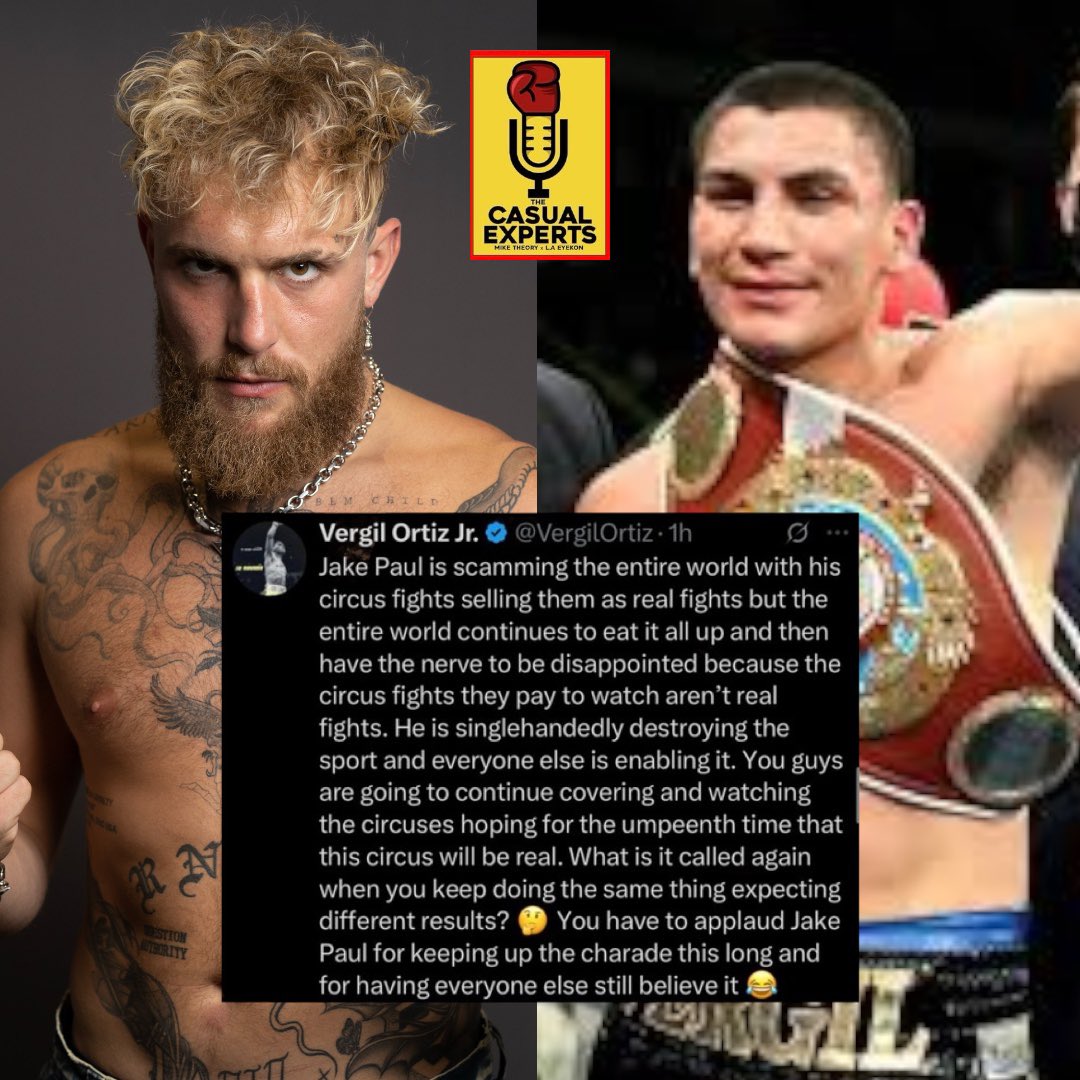 MikeTheoryca's tweet photo. Virgil Ortiz Jr calls out Jake Paul for Scamming the whole world 🥊 https://t.co/qj86lMZzkE