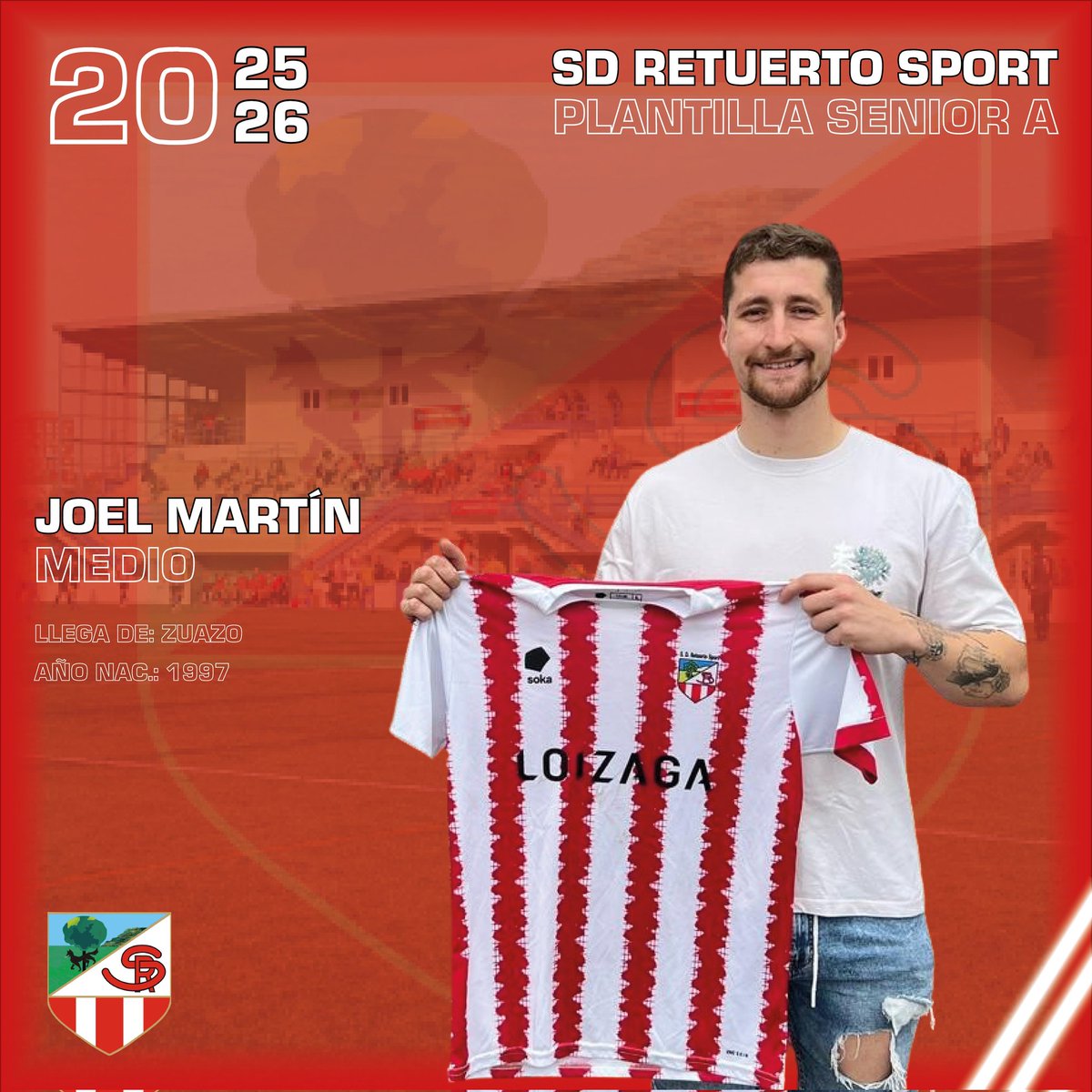 💥 TEMPORADA 25-26

Seguimos sumando efectivos para el nuevo curso y en esta segunda entrega avanzamos hasta el centro del campo. 

◽ Javier Martínez, segundo refuerzo que llega del Dinamo San Juan.
◽ Joel Martín, que aterriza en Ibarreta desde el Zuazo.

❤️🤍 #AupaRetu