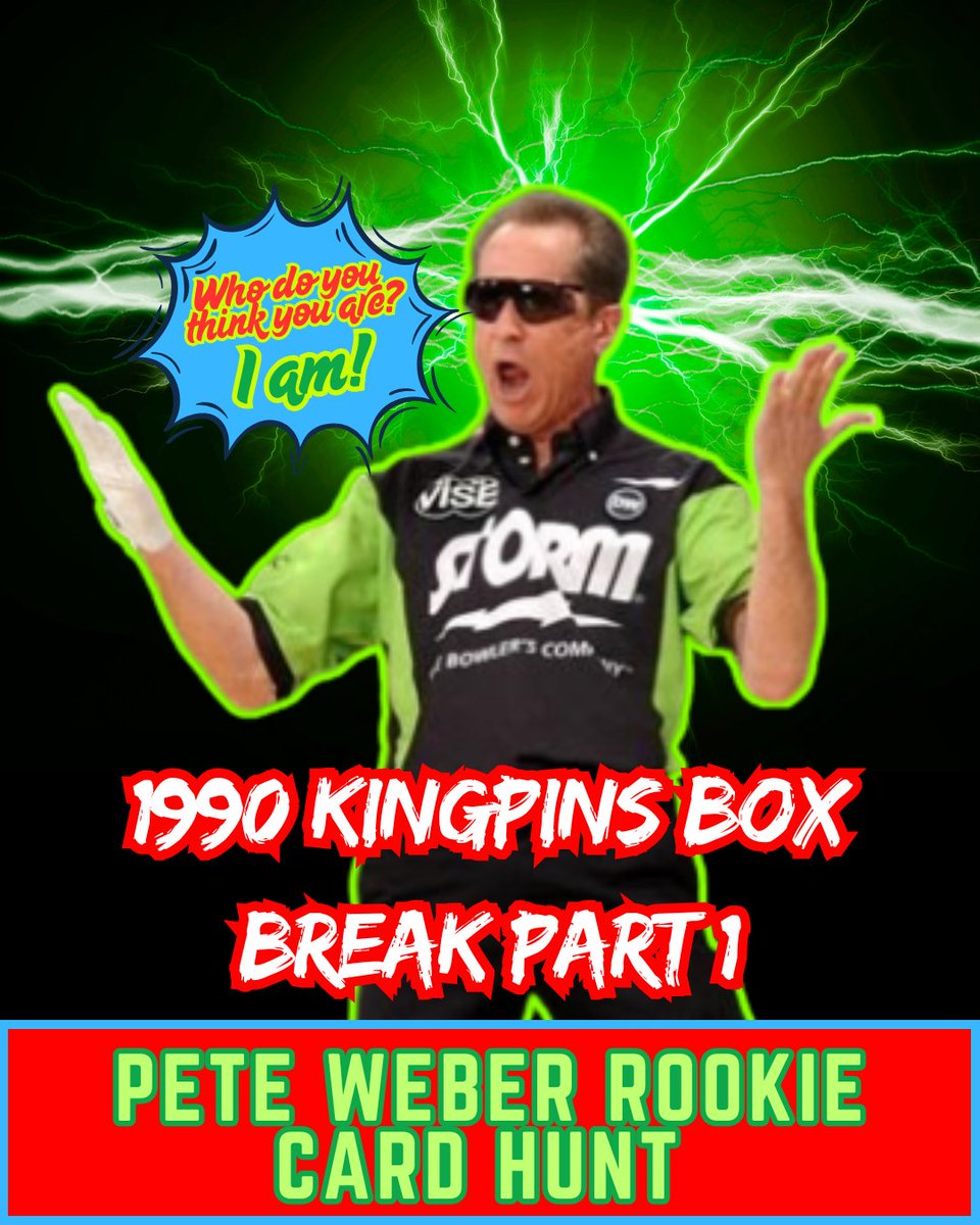 CopperAgeSports's tweet photo. Who do you think you are? I am!
We break a box of 1990 Collect-A-Card Kingpins Bowling in search of the Pete Weber rookie card.
Will we pull any PSA 10 rookies of Pete Weber? 

Watch👉 https://t.co/fe1XZATASH https://t.co/I6fOHhTOof