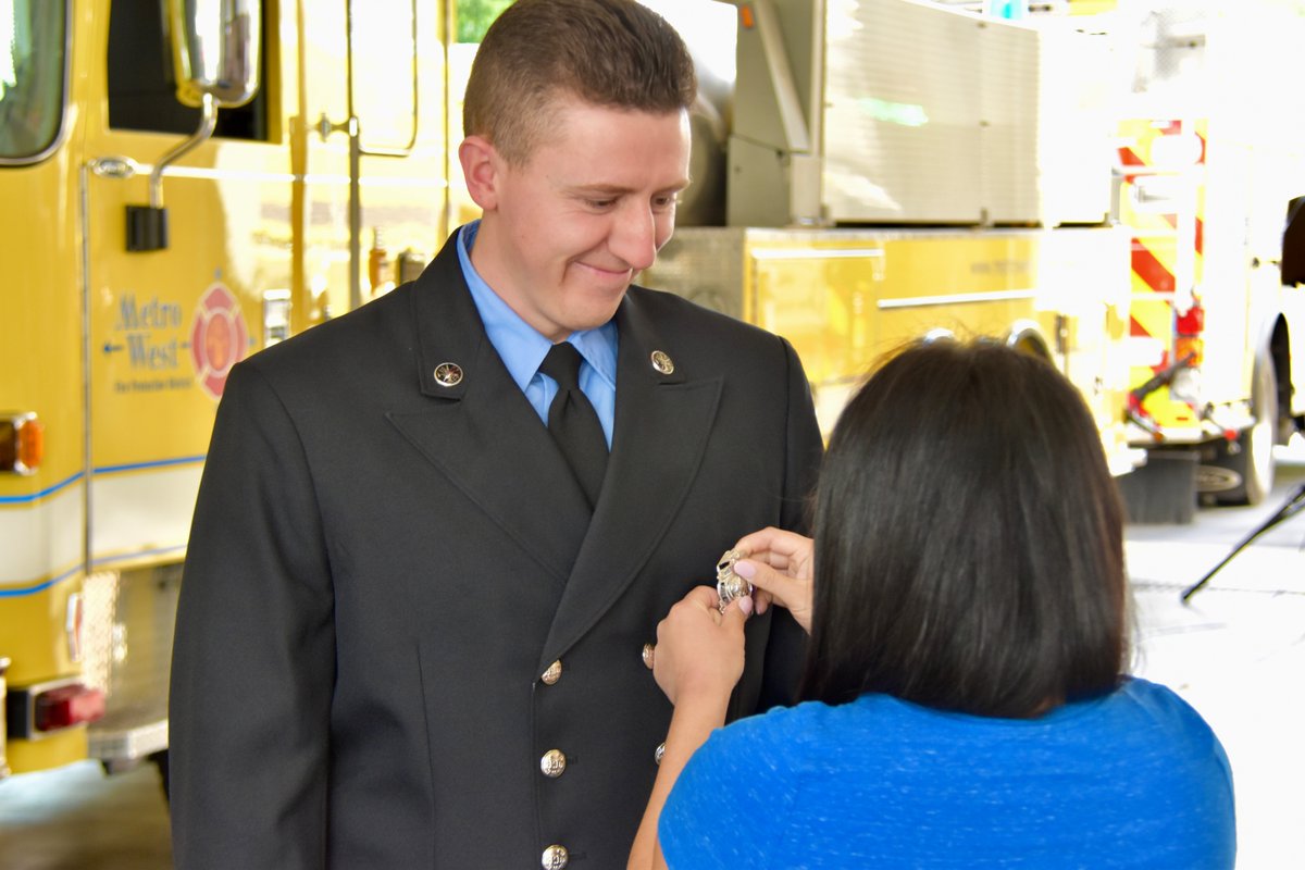 Firefighter/Paramedic Nick Harre noted, “the vision of Metro West coincided with my personal vision, and having grown up in Ballwin, I wanted to serve the community where I was raised.” He began working at Metro West in February 2024. "When I retire, I foresee missing the job.