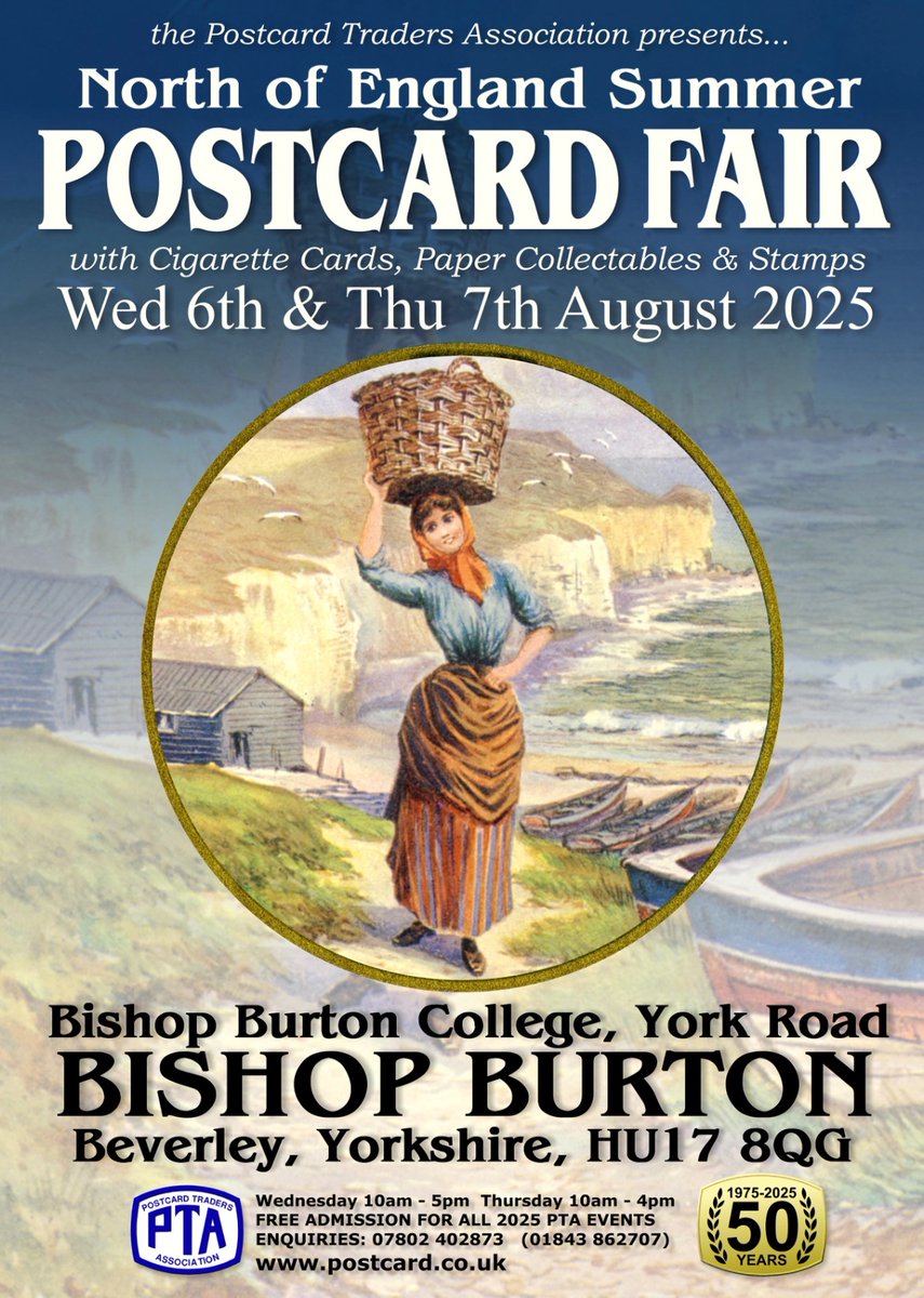 For #NEPF25 in #EastYorkshire , postcard dealers are coming from: Cheshire, Derbys, Devon, Durham, E.Lothian🏴󠁧󠁢󠁳󠁣󠁴󠁿, Essex, Germany🇩🇪Glamorgan🏴󠁧󠁢󠁷󠁬󠁳󠁿, Hants, Highlands 🏴󠁧󠁢󠁳󠁣󠁴󠁿, Kent, London, Merseyside, Norfolk, Northumberland, Notts, Somerset, Staffs, Suffolk, Surrey,  Wiltshire,  &amp; Yorkshire