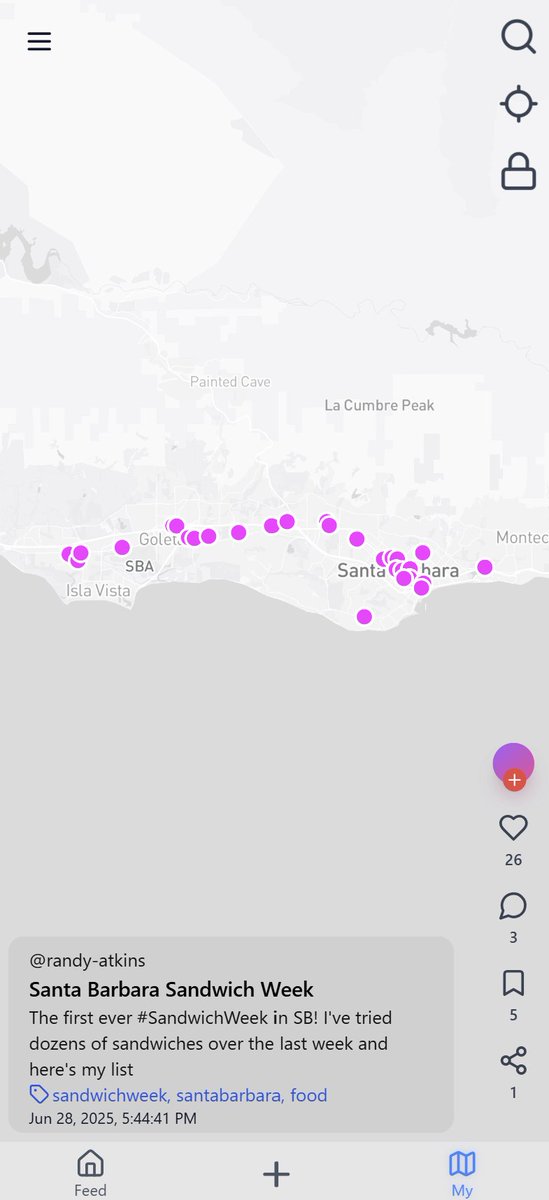pratik_whereapp's tweet image. It&apos;s #sandwichweek in Santa Barbara, and one of our Beta users was kind enough to create a Wayline with their thoughts. Where App users can track their experiences and create curated Waylines like this one to monetize🤑. 

Join the beta today: where.app…