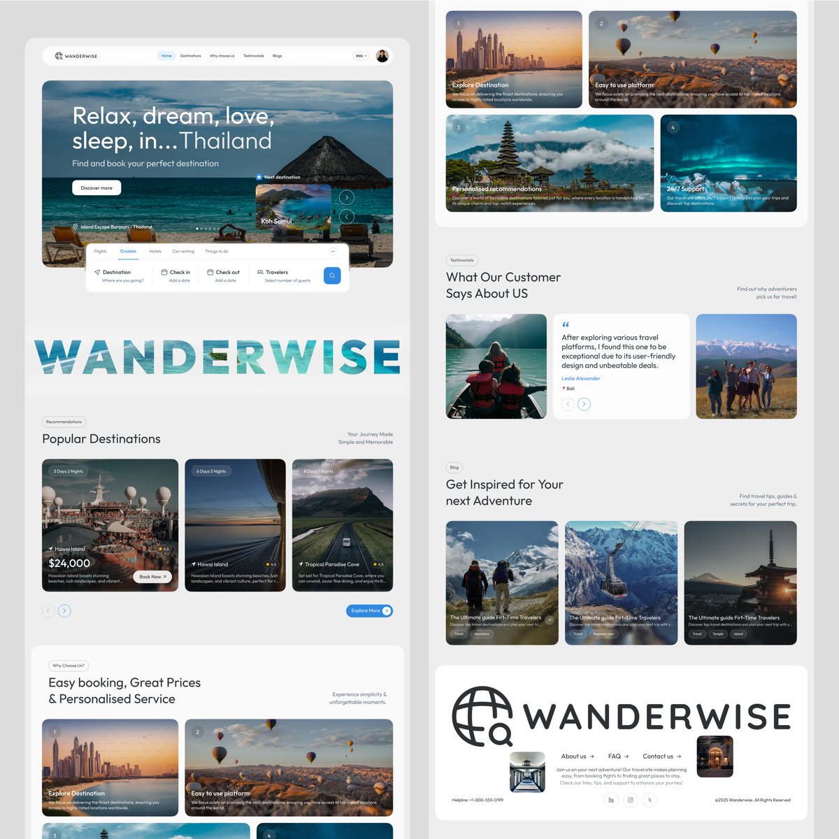manjul_design's tweet image. ๐โจ Just designed this modern & intuitive travel website for Wanderwise focused on simplifying travel discovery and booking.
๐กNeed help bringing your idea to the screen?
๐๐ป Let's chat!
#WebDesign #UIDesign #UXDesign #TravelWebsite #ProductDesign #UXUI #CreativeDesign #Figma