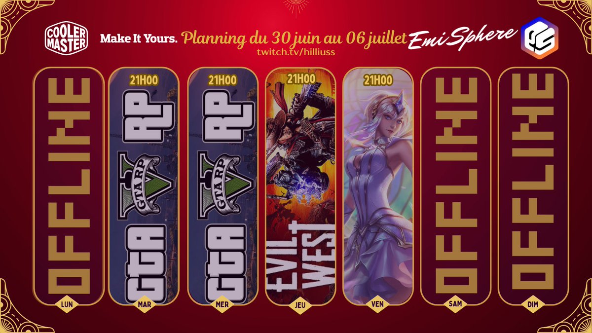 Fini pour de bon les vacances et la reprise du boulot fait ! 

Donc voici le retour du planning !