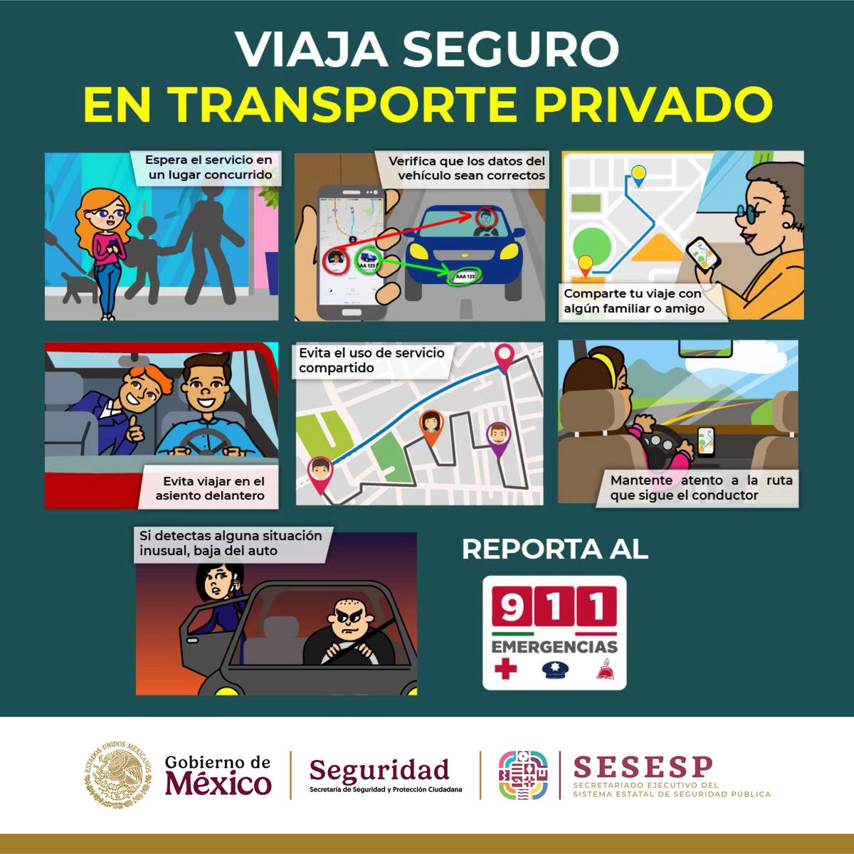 Si usas cualquier servicio de transporte por app, cuida tu seguridad con estos simples pasos: