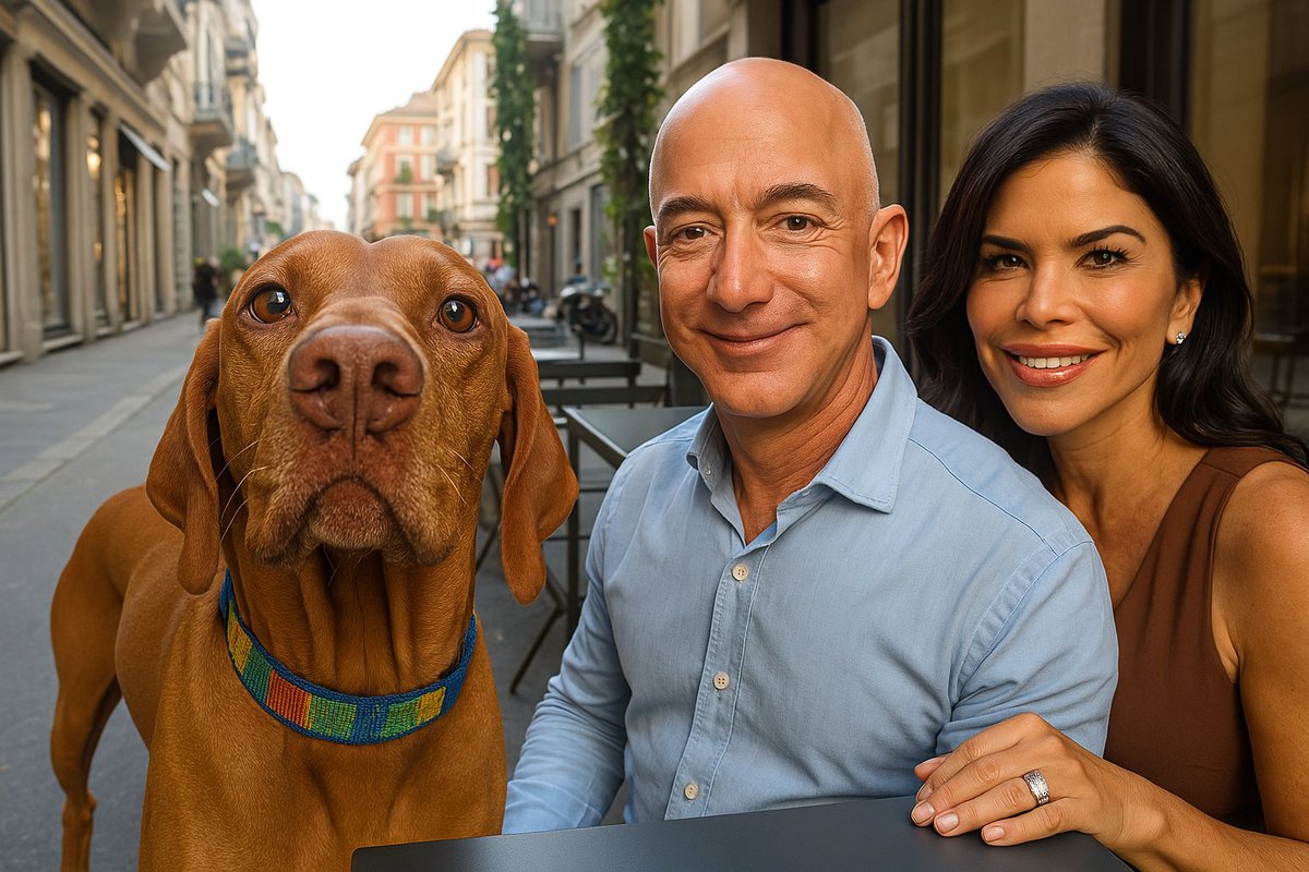 ClaudiaMusicco's tweet photo. Greetings fm #Venice 
#Maggie #Margherita #Vizsla #Bezos #bezossanchezwedding #THANKYOUSOMUCH https://t.co/FFIQcuvv9U