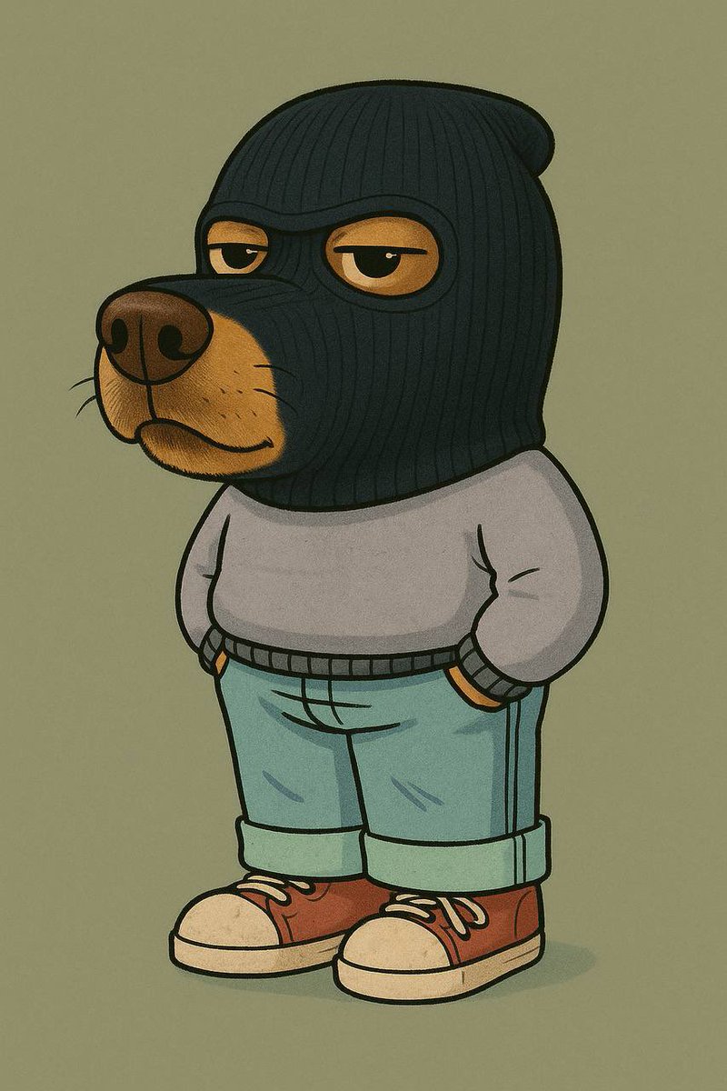 just a chill dawg masked up