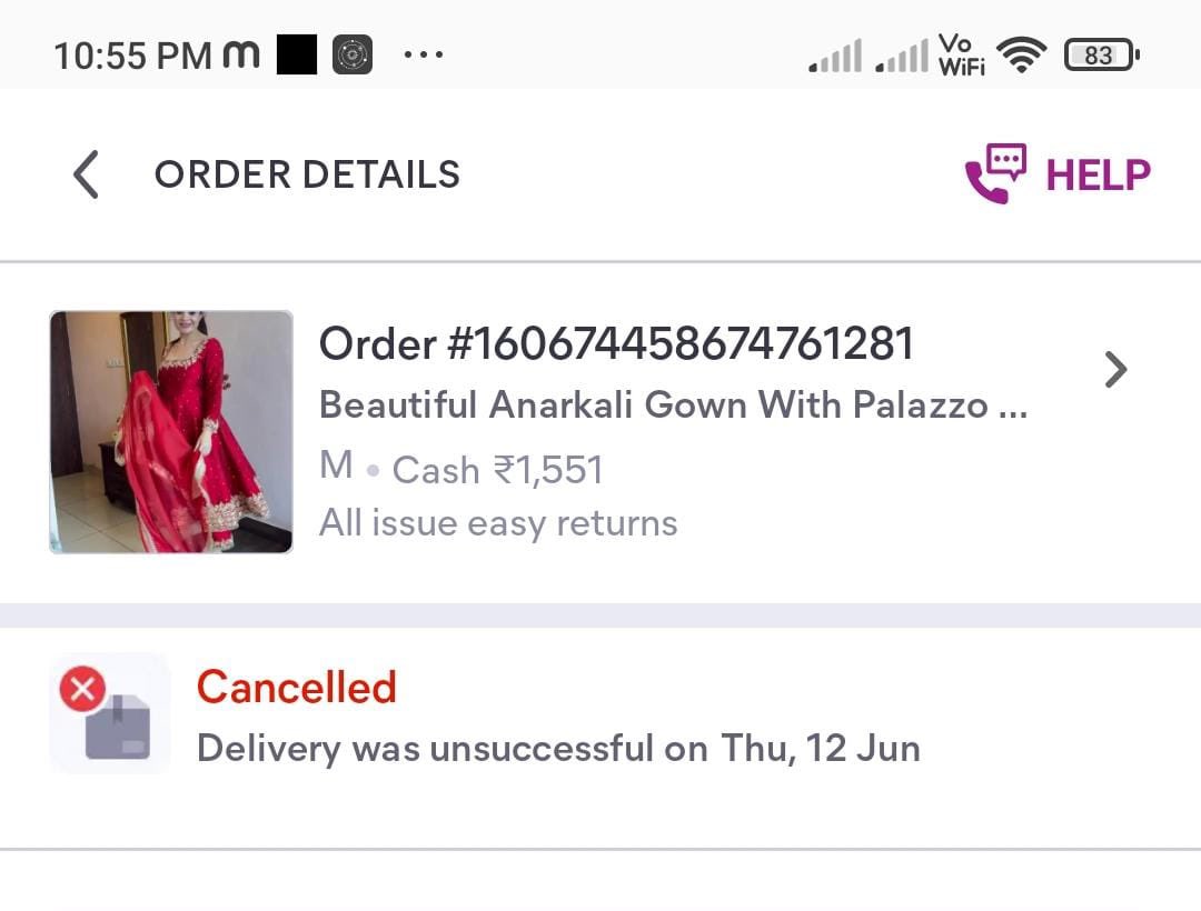 deepmani92's tweet photo. Received product (Image 1) but @Meesho app shows status as 'cancelled' (Image 2). @MeeshoSupport rejected my claim, stating it doesn't align with their policy. Feeling cheated! Considering taking this further. #Meesho #CustomerService #Fraud" https://t.co/WrZxxfGxfF