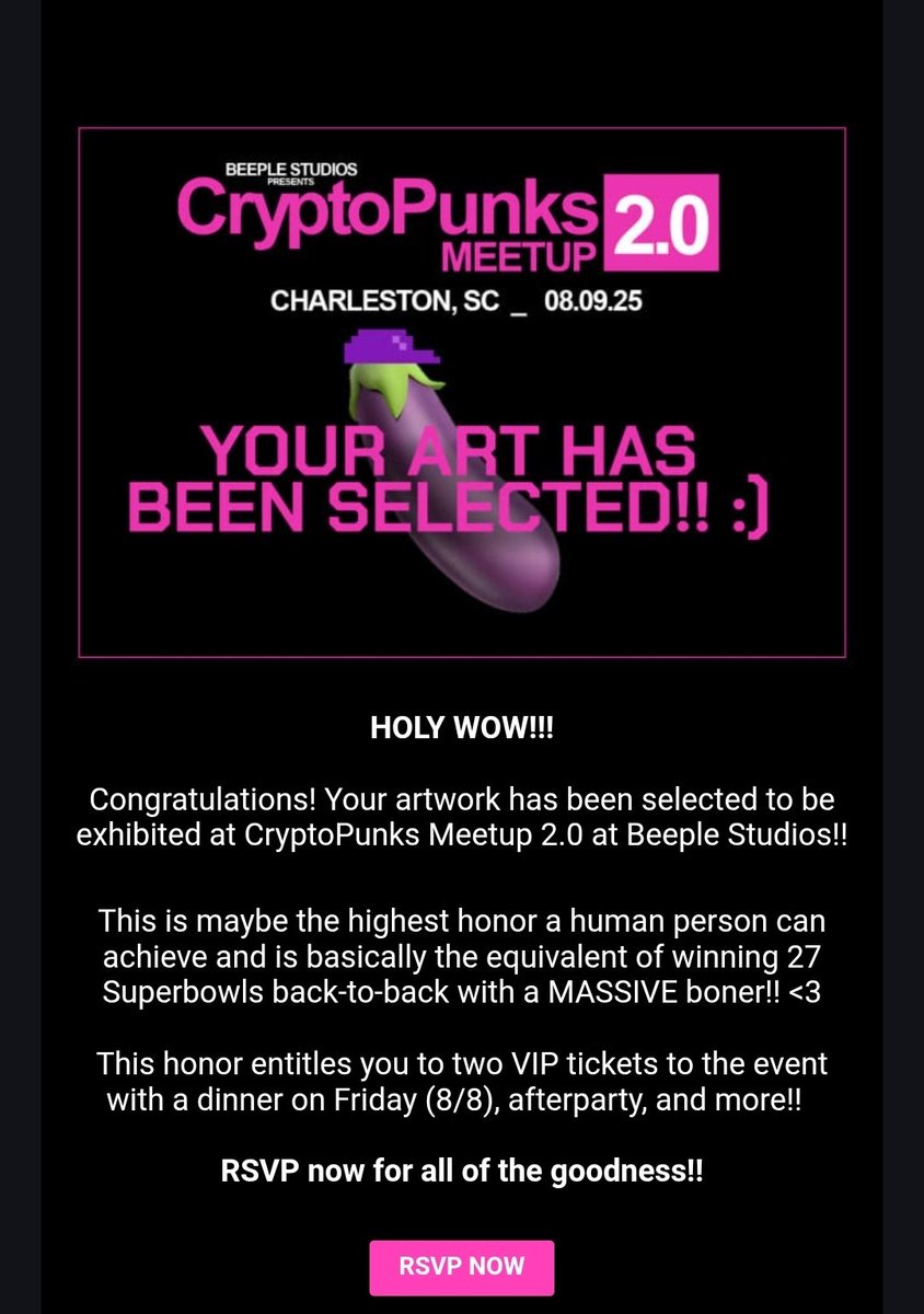 A true honor and privilege to be accepted and invited back to <a href="/beeple/">beeple</a> studio! Ty Mike and Scott! See you migos in August 🤘🤘🤘

(And yes, after reading this, i felt like I won 27 superbowls back to back with a massive erection.

Tldr - I'm bricked tf up).