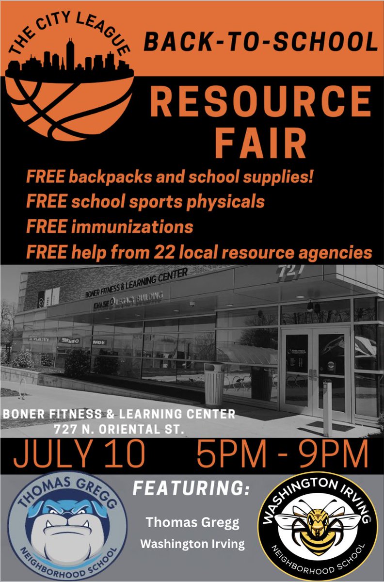 Check out the Back-to-School Resource Fair on July 10 from 5pm - 9pm at the <a href="/FitnessZoneIndy/">Fitness Zone at Boner Fitness & Learning Center</a>!