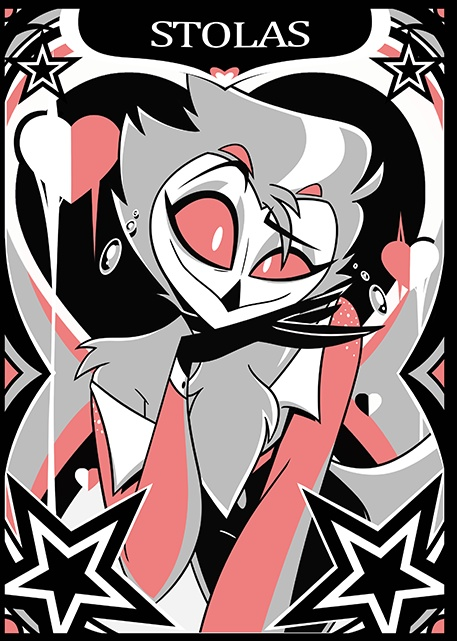 Yet more merch of Stolas with his pupils and his scar we are eating good