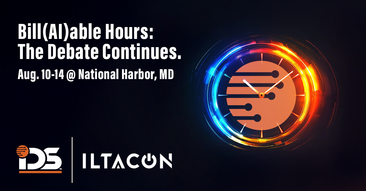 iDiscovery Solutions (@idiscoveryinc) on Twitter photo At <a href="/ILTANet/">ILTA - International Legal Technology Association</a>'s ILTACON 2025, Hunter McMahon of iDS tackles why clients resist paying for legal work: they’re buying insight, not hours. Join his session “Bill(AI)able Hours” to explore curiosity costs, the myth of the Fake Expert & why experience still matters. At <a href="/ILTANet/">ILTA - International Legal Technology Association</a>'s ILTACON 2025, Hunter McMahon of iDS tackles why clients resist paying for legal work: they’re buying insight, not hours. Join his session “Bill(AI)able Hours” to explore curiosity costs, the myth of the Fake Expert & why experience still matters.