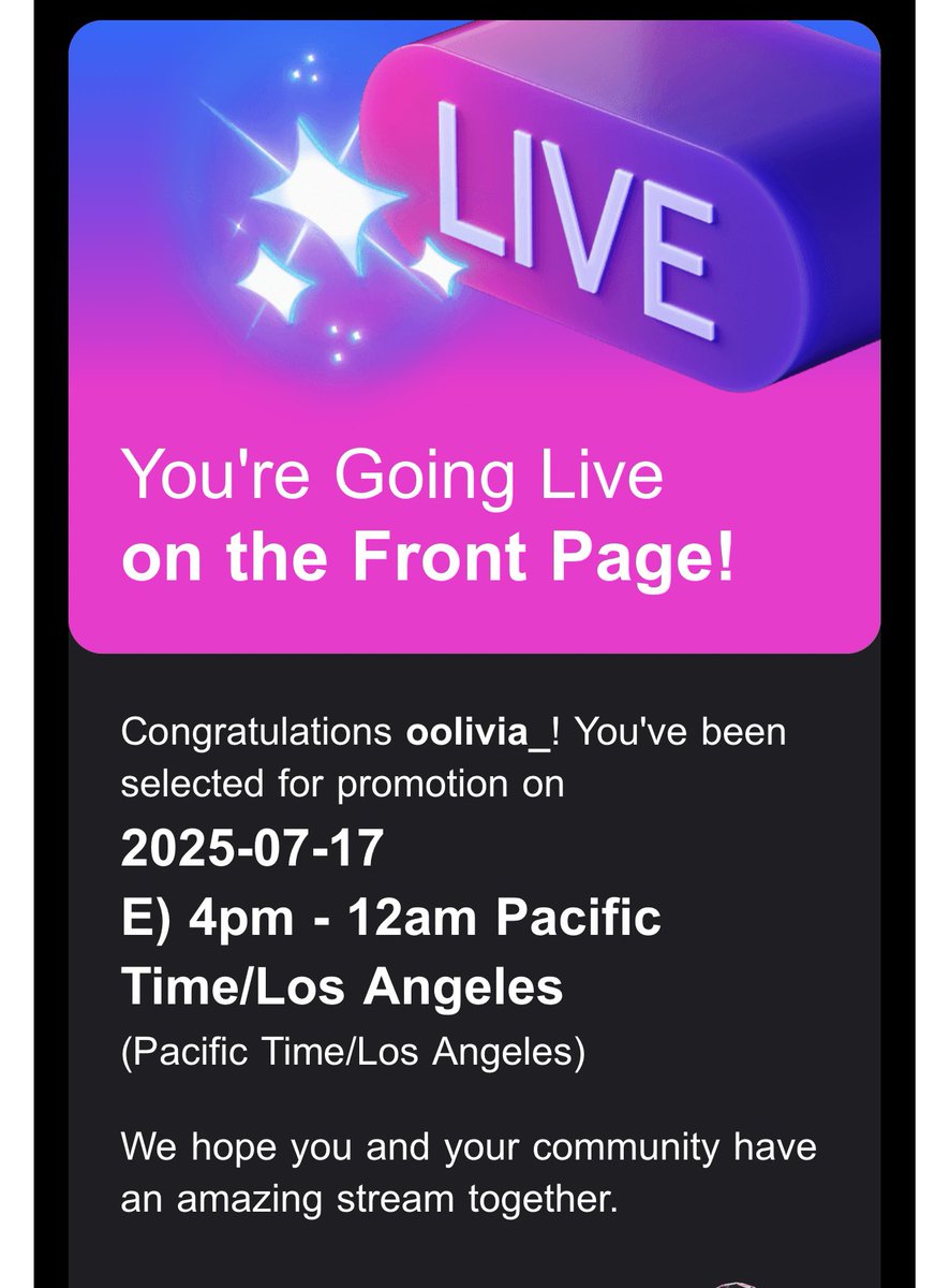 SEE YOU ON THE FRONT PAGE FOR MY FIRST STREAM AFTER MOVING ACROSS THE COUNTRY EEEEEEEEEEEE